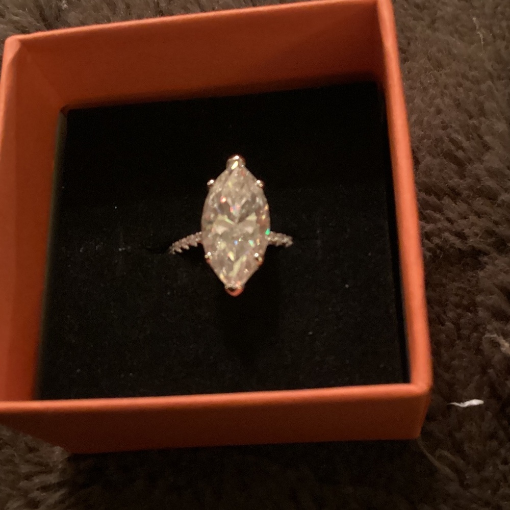 3 CARAT Moissanite Sterling Silver Ring